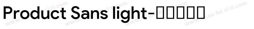 Product Sans light字体转换